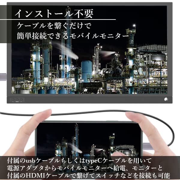 15.6インチ液晶モバイルモニター SwitchやPS4にも接続可能！