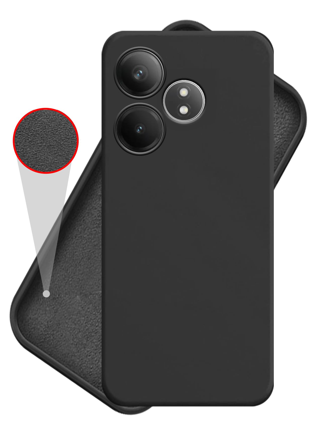 Hupshy Liquid Silicone Back Cover Case for realme GT 6 5G | Soft Micro-Fibre Lining Inside | Camera Protection Bump | Shockproof Back Cover Case for realme GT 6 5G (Silicone, Black) (B0DFPTSTX8) Amazon Price History, Amazon Price Tracker