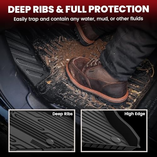 Image of LASFIT Floor Mats for Ford Explorer 6 Seats with Second Row Center Console