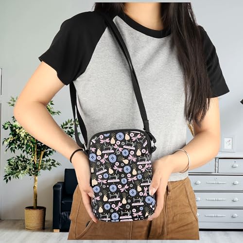 Image of Craft & Sewing Gift for Women Friend Sewing Accessories Cosmetic Bag for Mother Aunt Sister (Cartoon Cor-al C Bag)