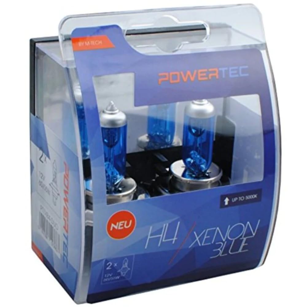 M-Tech PTZXB4 Duo H4 XENON Halogen Bulb 55 W – Blue – Quantity 2