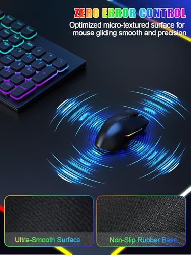Image of Mouse Pad with Foldable Phone Holder & Wireless Charger, XXL RGB Gaming Mousepad 31.5 inchx15.8 inch Large Desk Mat for Keyboard, Black Desk Pad with Dual Qi Charging Station | 11 Colors 5 Modes | Waterproof