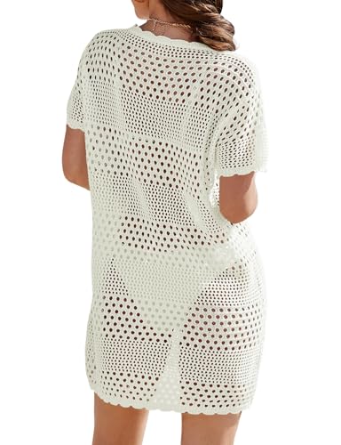 Image of Buauty Womens Swimsuits Coverup Bathing Suits Cover Ups Crochet Swimwear Bikini Beach Dresses 2026 Vacation Outfits