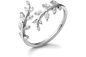 Exquisite Sterling Silver Ring Enchanting Embrace of Nature