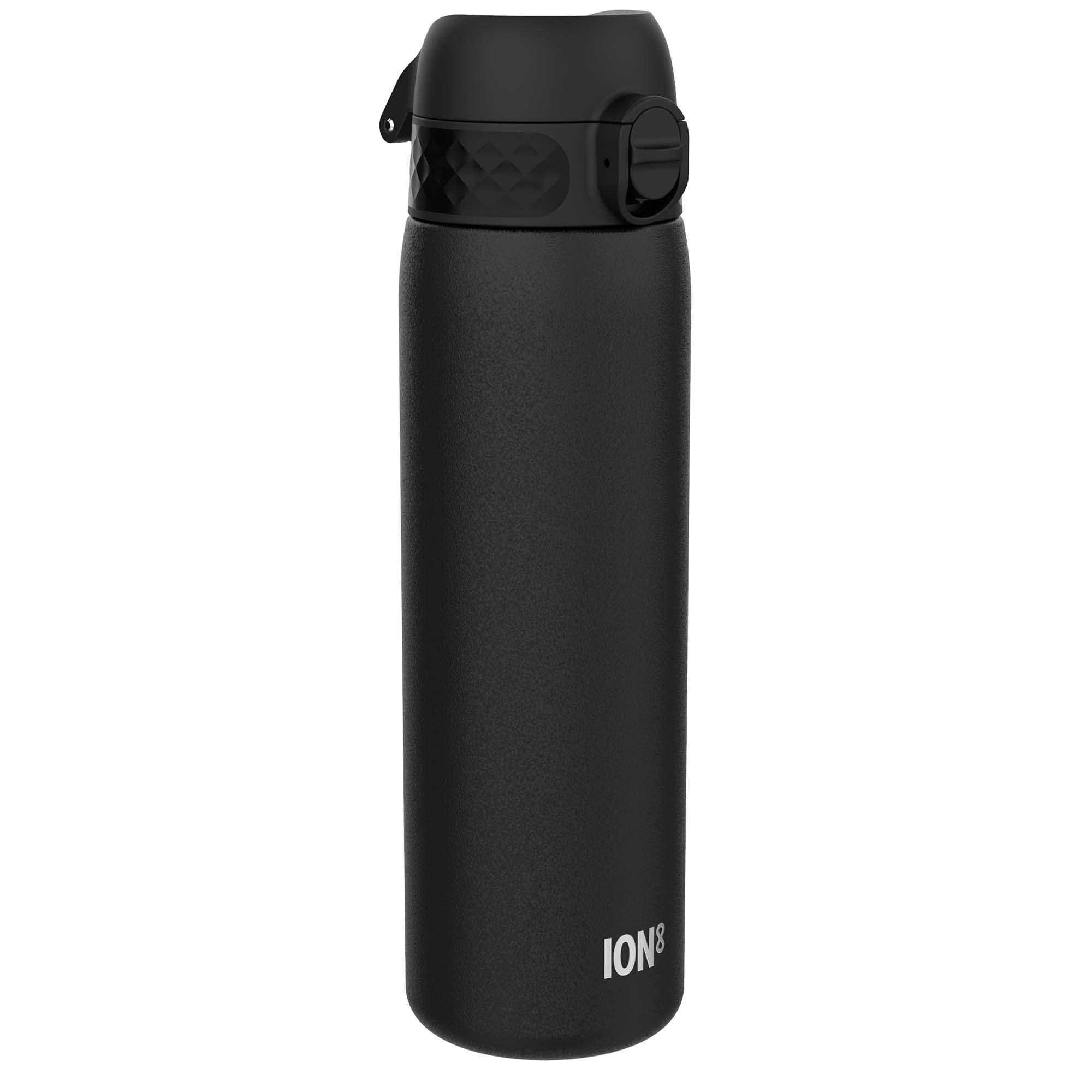 Ion8 Vacuum Insulated Steel Water Bottle, 500ml, Leak Proof, One-Finger Open, Secure Lock, Dishwasher Safe, Fits Cup Holders, Carry Handle, Scratch Resistant Paint, Stainless Steel, Blue