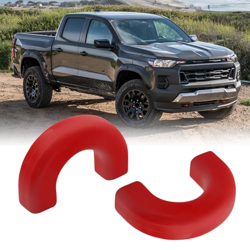 TECHPICCO Tow Hooks Covers for Chevy Colorado Trailboss 2015-2026/GMC Canyon 2015-2022 (Not fit 2023-2026 Colorado Z71 ZR2) Compatible with Chevy Colorado/GMC Canyon Accessories (Red)