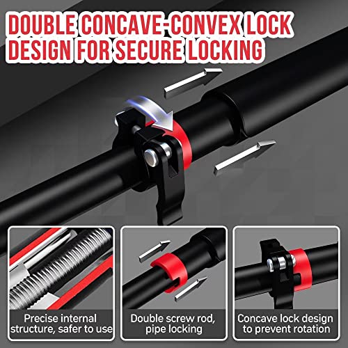 Pull Up Bar - Iwondgym Two-Way Support Pullup Bar For Doorway With Dual Security Locking & No Screws, Strength Training Chin Up Bar For Home Gym With Level Meter & Adjustable Width, Max Load 880 Lbs #TOP3