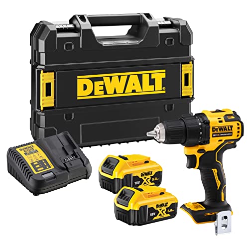 DEWALT DCD708P2T-QW 18V XR Tournevis sans balais à charbon TSTAK avec piles 2x5Ah