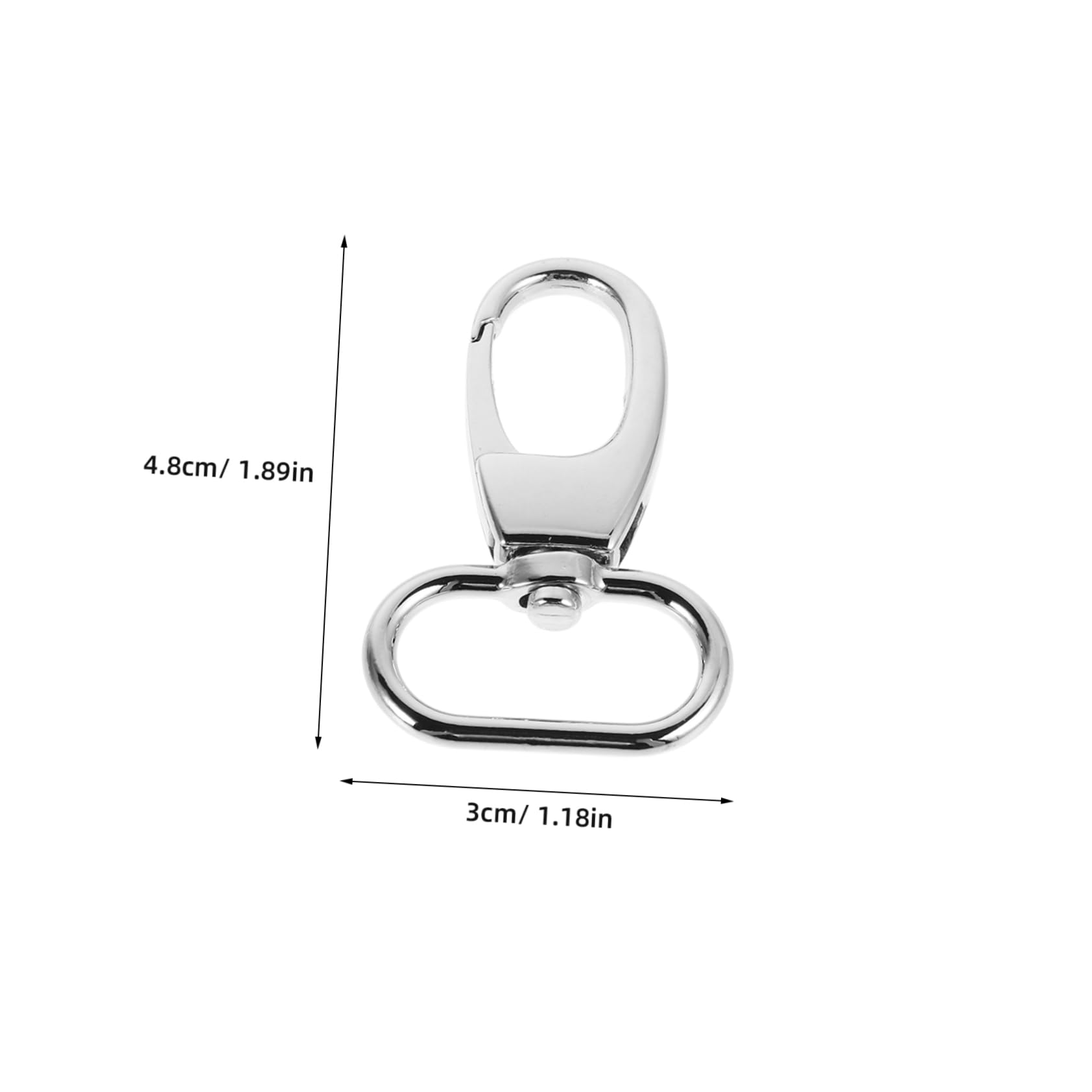 ARTIBETTER Zinc Alloy Shoulder Strap Hook Buckle Large Belt Buckle Straps for Duffle Bag Key Holder Ring