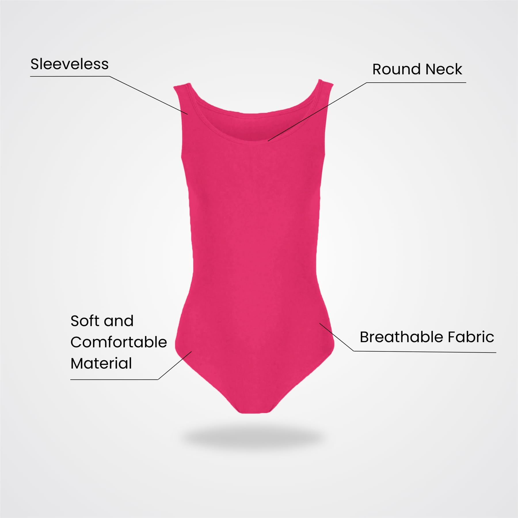 Justaucorps de gymnastique pour filles - Sans manches - Col rond - En microfibre - Doux et extensible - Pour enfants de 3 à 13 ans