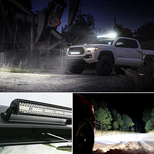 Nilight 18041C-A 33 Inch Led Light Bar 256 Led Chips 9860Lm Curved Triple Row Spot Flood Combo High Power Led Driving Lights Off Road Lights thumb #6