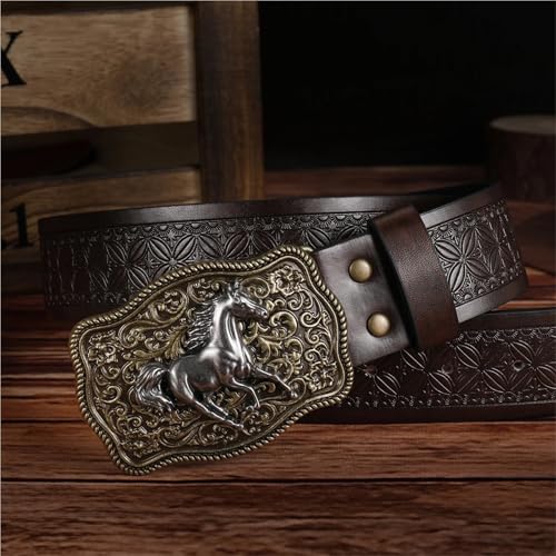Animal Western Cowboy Style Leather Niche Design Essential Belt For Men3