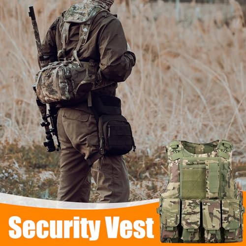 Gilet airsoft multifonctionnel Molle réglable pour porte-plaque - 4