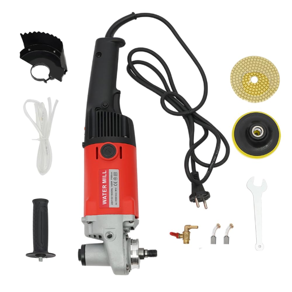 Maszyna do polerowania 1400 W, 220 V, polerka z 6 prędkościami, profesjonalna gąbka polerska z tarczą szlifierską i podkładką polerską do samochodów, podłóg, mebli