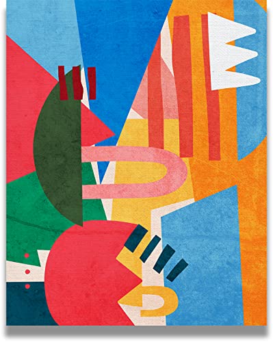 Govivo Bright Abstract Geometric Wall Art - Modern Aesthetic Decor