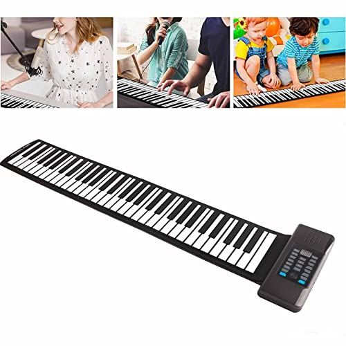 Clavier de Piano Enroulable 61 Touches, Clavier Roulant Portable Pliable, Clavier de Piano électrique Numérique avec Batterie Rechargeable 1100 MAh, écran LED pour Enfants, Débutants (Prise UE) - Les Beatles, Paul McCartney, John Lennon, RIngo Starr, George Harrison Clavier de Piano Enroulable 61 Touches, Clavier Roulant Portable Pliable, Clavier de Piano électrique Numérique avec Batterie Rechargeable 1100 MAh, écran LED pour Enfants, Débutants (Prise UE) – Image 3