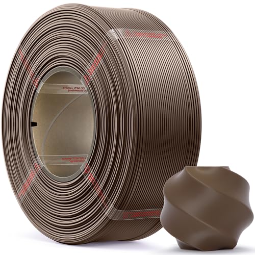 Image of PLA Basic, Pre-Dried Refill Filament 1kg (2.2lbs) for Reusable Spools, 1.75mm Spool-Less 3D Printing Filament, Compatible with Bambu Lab 3D Printers - Cocoa Brown