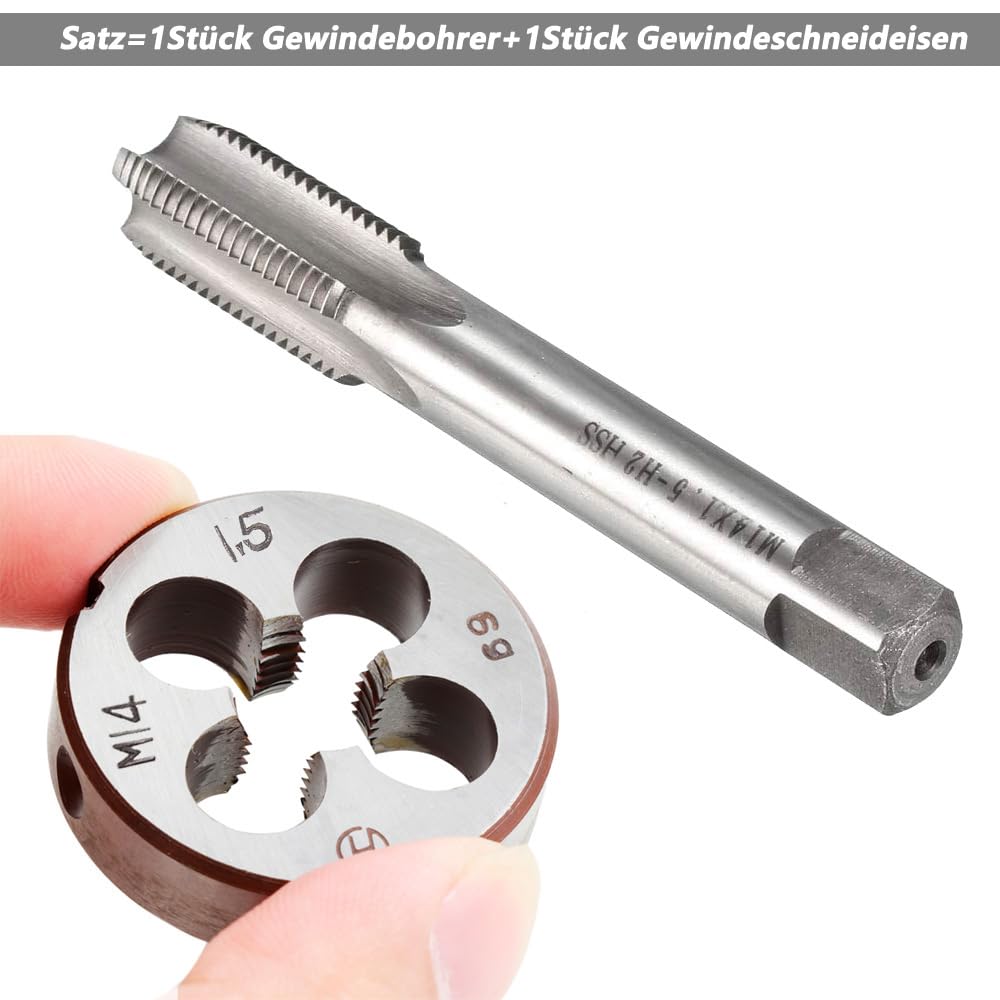 Maschio HSS M14 x 1,5 mm filettatura destra fine scanalata