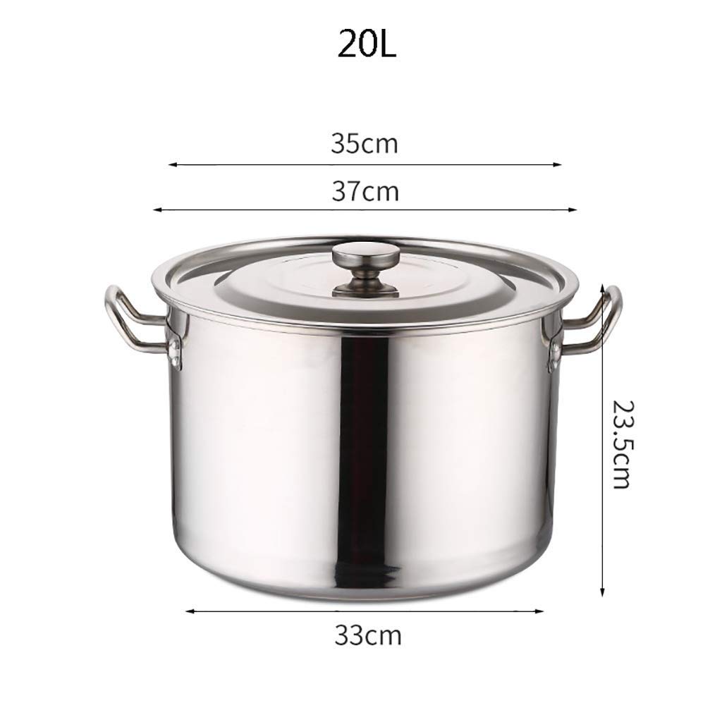 Cacerola Grande y Profunda de Acero Inoxidable Apto para Uso alimentario, Ideal para cocinas de inducción.