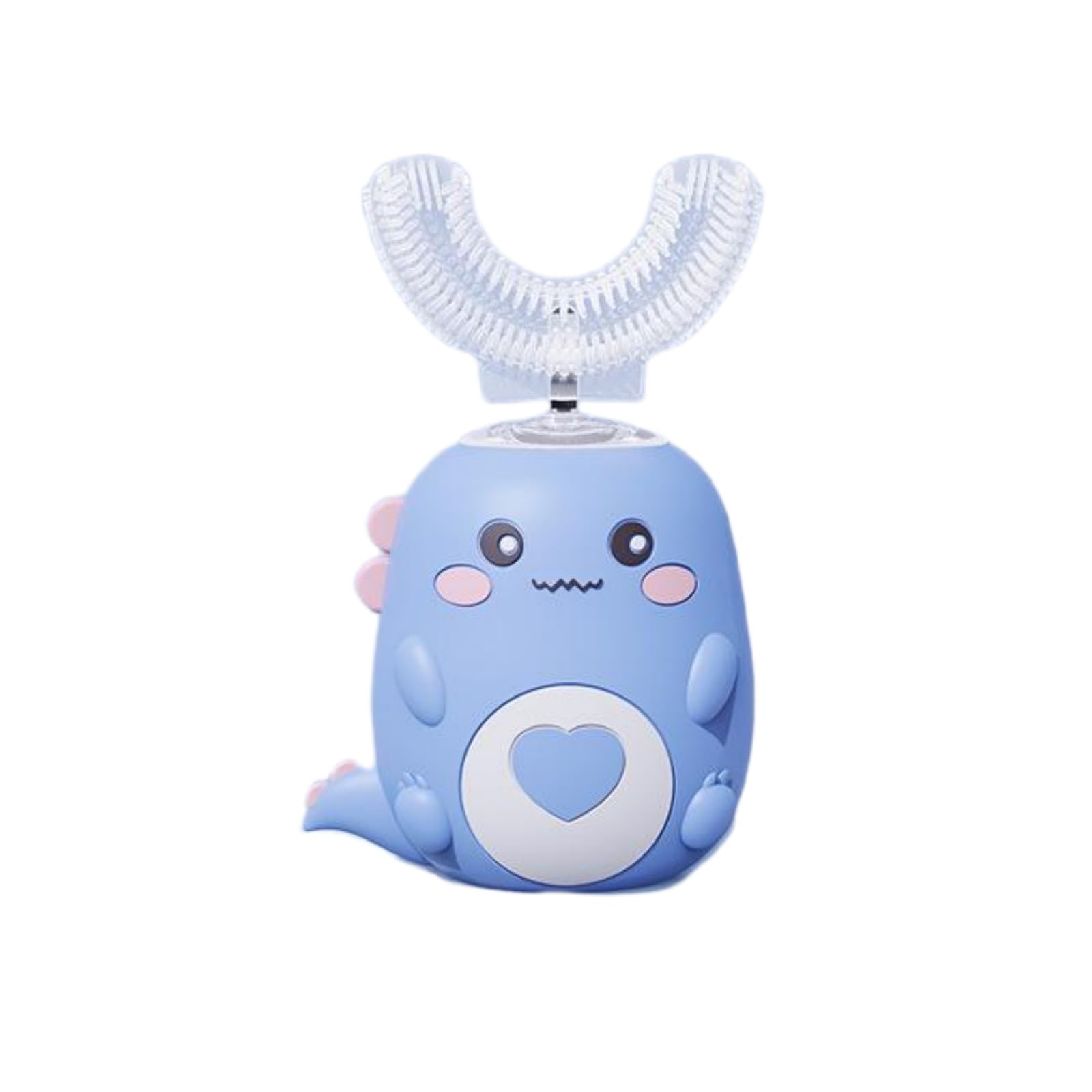 LoulouSmile DinoBrush – Brosse à dents 360° pour enfants，Fabriqué en silicone, rechargeable et étanche, il est idéal pour un usage quotidien à la maison et pour voyager