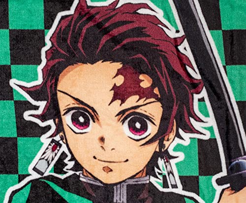 Toynk CFB-DS-TANJ Demon Slayer Tanjiro Kamado Fleece Throw Blanket thumb #1
