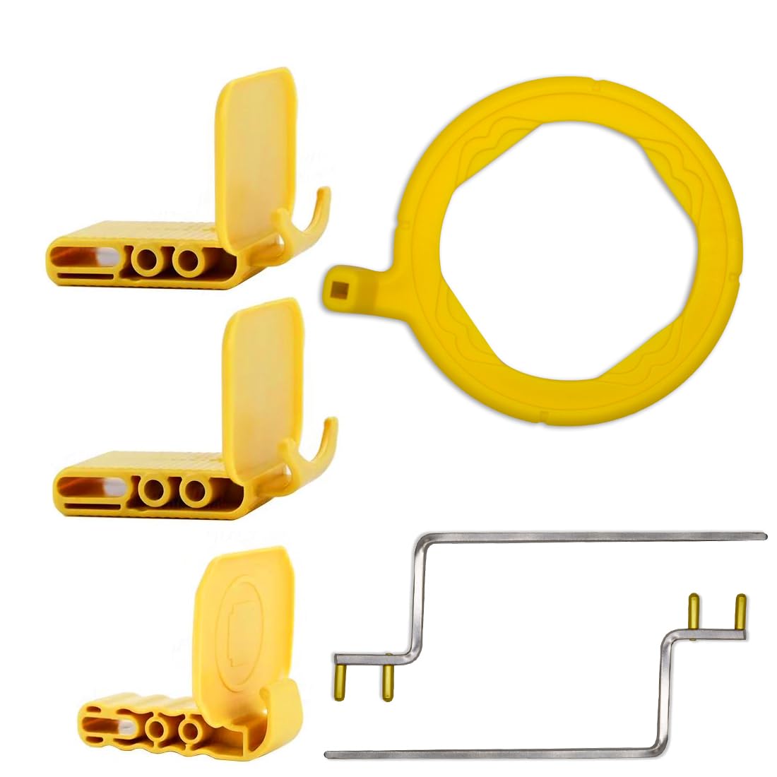 Dental X-ray Sensor Holder Posterior Accurate Digital Sensor Holder Positioning System，Adjustable Positioning Device for Intraoral Imaging(Yellow)