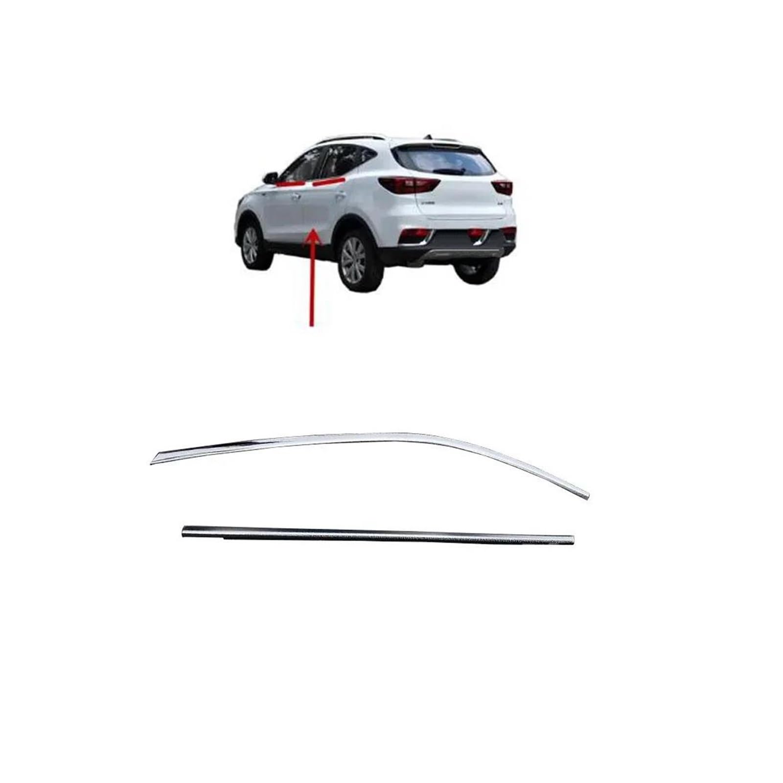 Gummiprofil Äußerer Fenstergummi-Glasschutz für MG ZS, Türdichtungsband Gummidichtung