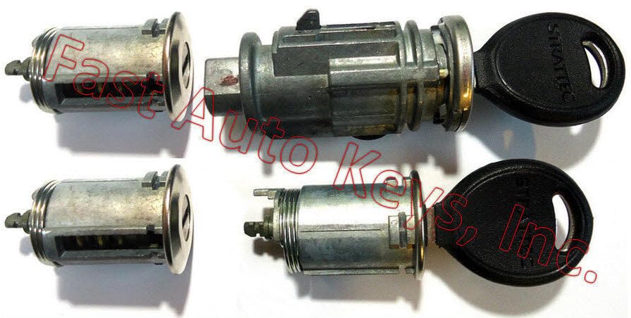 New Compatible with Jeep Wrangler TJ LJ 98-01 Ignition Door Rear Key Switch Lock Cylinder Set 2 Aftermarket Keys