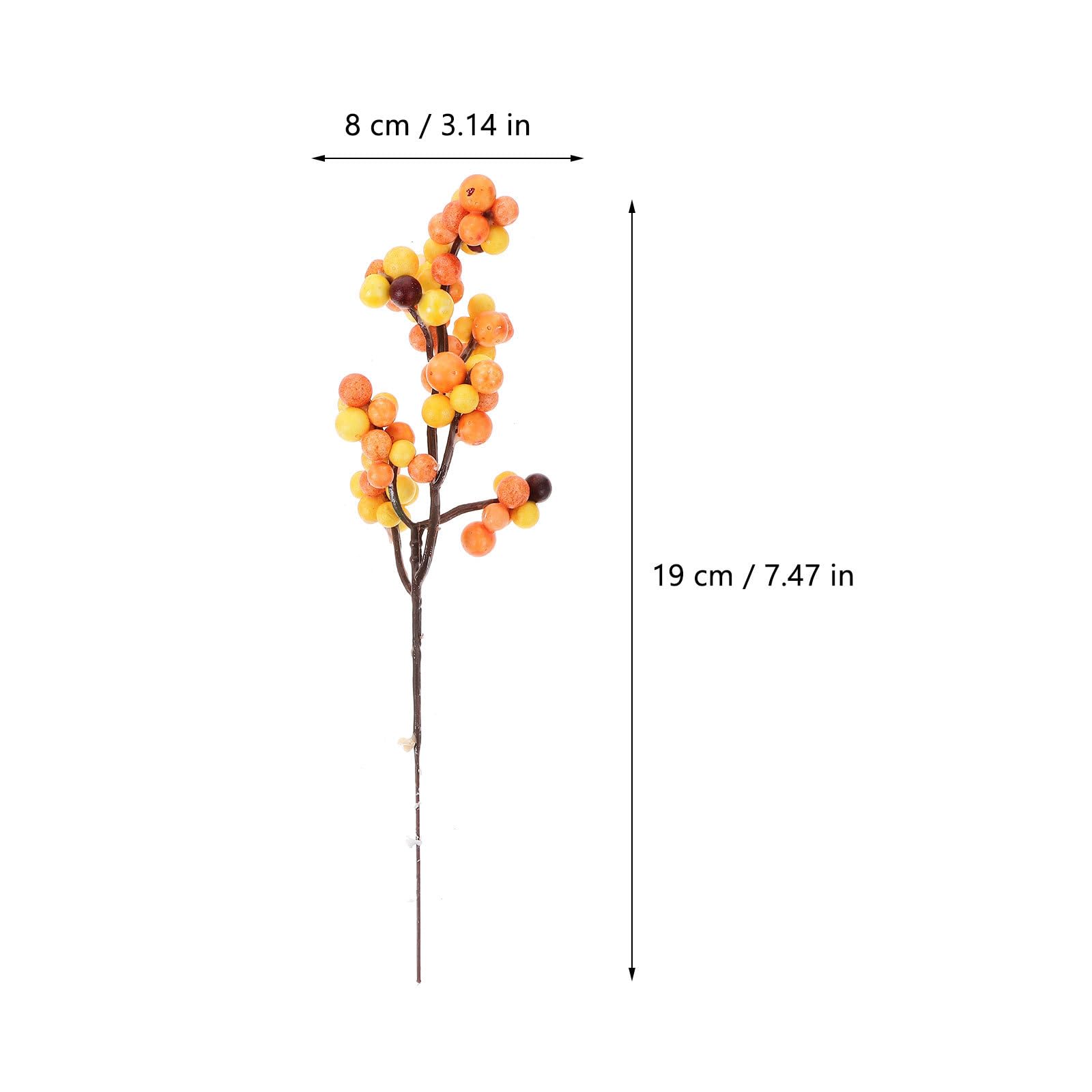 Toyvian 12pcs Christmas Decoration Christmas Ornaments Garland Decor Plastic Yellow Artificial Berry Branches Christmas DIY Berries Fake Berry Picks Decorate Decorations Accessories Branch - Image 2
