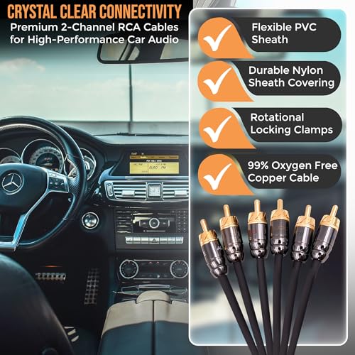 Câble audio stéréo Pro pour cinéma maison et home studio immersif 4,6m - 6