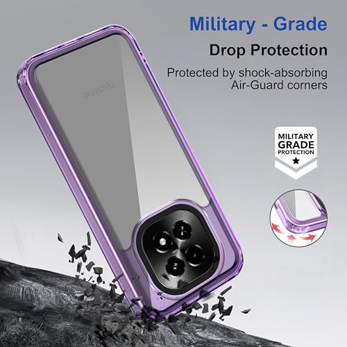 Image of Zapcase Back Case Cover for Realme C63 5G | Compatible for Realme C63 5G Back Cover | Case Cover with Camera Protection | (TPU + PC | Translucent Purple)
