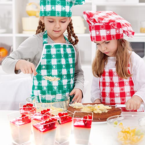 Jolly Chef 100 X 3 Oz Mini Dessert Cups With Spoons And Lids, Square Tall - Clear Plastic Parfait Appetizer Cup - Small Reusable Serving Bowl For Party Desserts Appetizers #TOP6