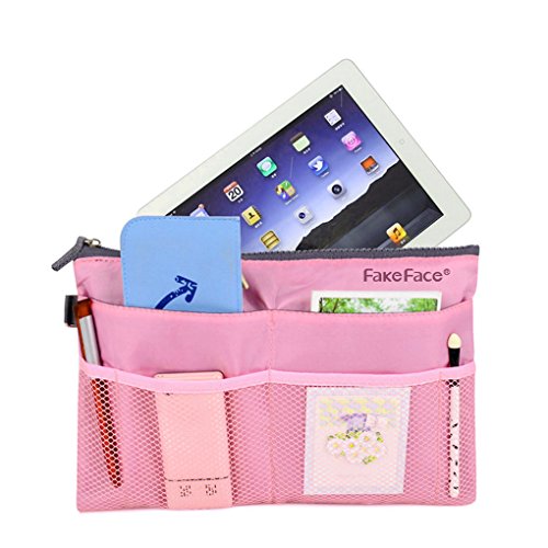 Travel Cosmetic Clear Makeup Insert Bag Nylon Zippered Mesh Bag Toiletry Handbag Purse Organizer Pouch Bag in Bag Tidy Luggage Storage Organiser
