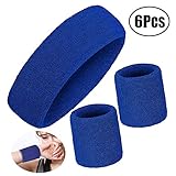 Buntes gestreiftes Schwei?band-Set: Paket beinhaltet 2 Stück abisolierte Sport-Stirnb?nder, 4 Stück abgestreifte Armb?nder, Mode beliebte Schwei?b?nder-Set, sehr stylish für einen guten Look
