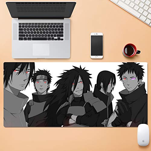Preisvergleich Produktbild Totots Schreibtisch-Tastatur-Pad Uchiha Madara, Anime-Mauspad Uchiha Obito, Büro-Startseite Mauspad Uchiha Itachi, übergroße Mauspad Naruto, Gummi-Overlock-Mauspad