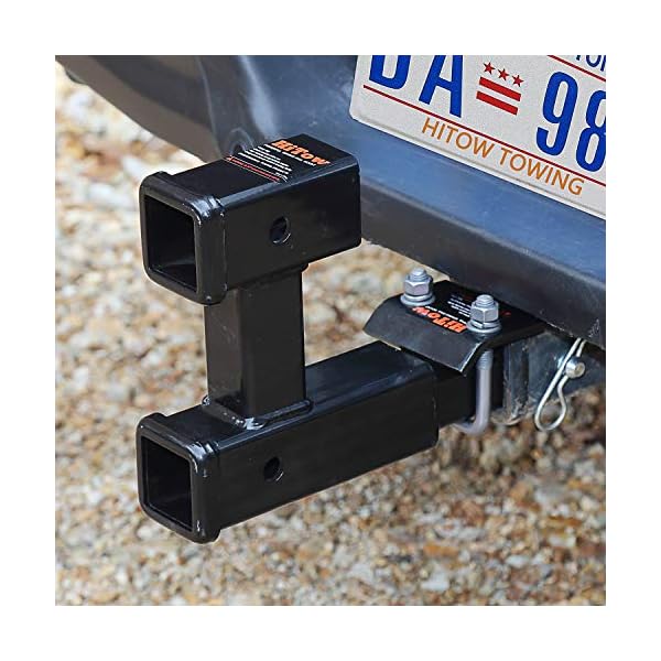HITOWMFG Dual Receiver Extender Trailer Towing Hitch Extension(GTW