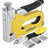 GOEHNER’s Staple Gun with Staples, Heavy Duty Stapler 3 in 1 with 3000 Staples for Upholstery, Wood,
