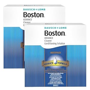 Bausch + Lomb, Boston Advance Cleaner und Conditioner, Reiniger und Aufbewahrung Multipack, 6x30ml & 6x120ml, mit Behälter, für formstabile Kontaktlinsen