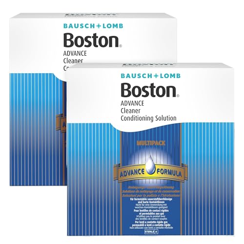 Bausch + Lomb Boston Advance Cleaner und Conditioner Reiniger und Aufbewahrung Multipack 6x30ml & 6x120ml mit Behälter für formstabile Kontaktlinsen