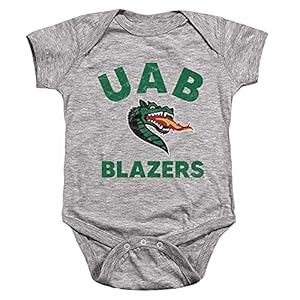 University of Alabama at Birmingham Official Blazers Logo Unisex Infant Snap Suit for Baby,Athletic Heather, 6 Months