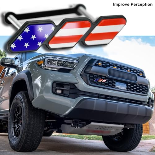 Image of Boigoo USA Flag Style Car's Grille Emblem Badge Sticker