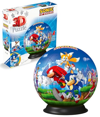 Ravensburger 3D Puzzle Ball - Sonic the Hedgehog - Ages 6+, 72 Pieces