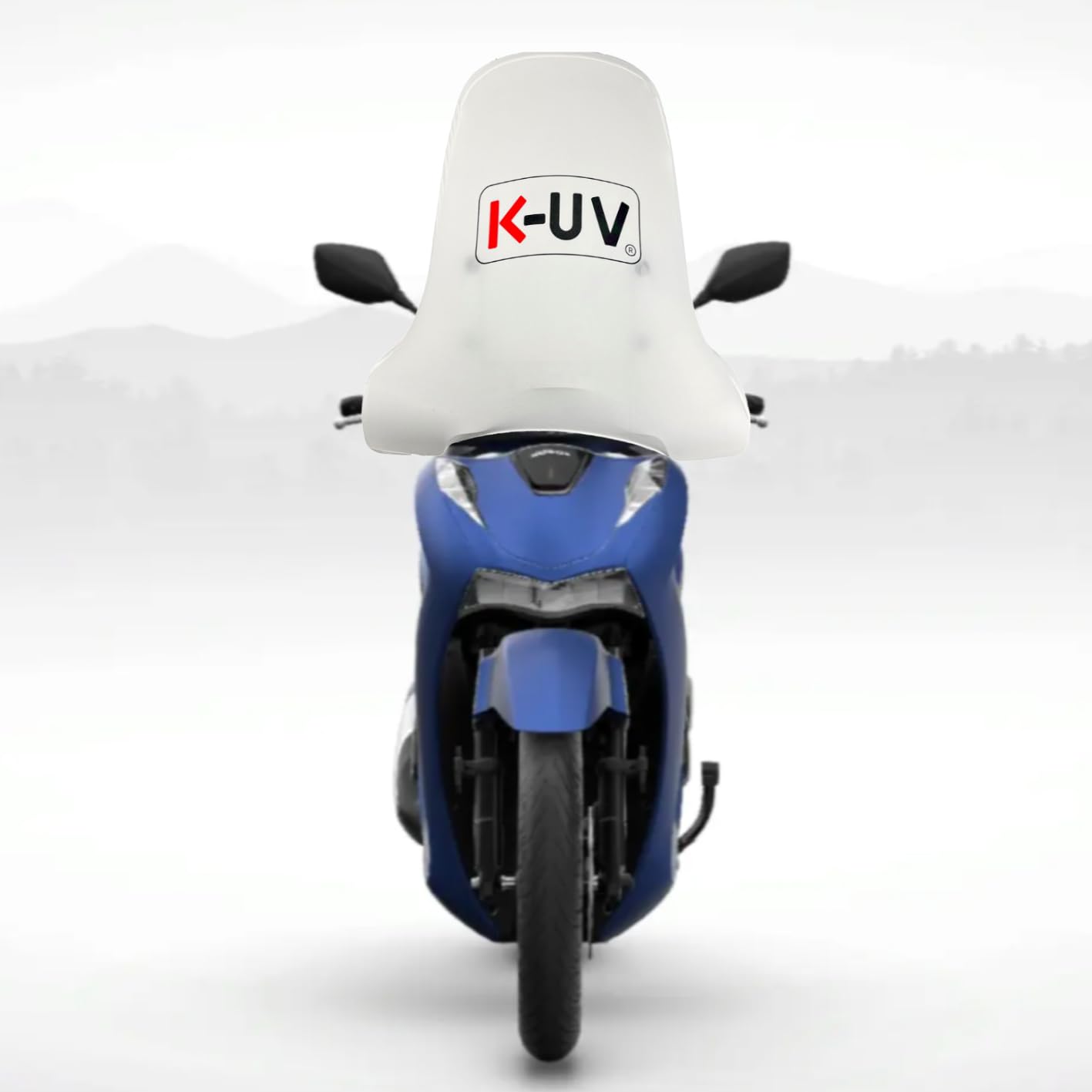 K-UV Copri Parabrezza Universale per Scooter e Moto Bianco