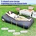 LANGWEI Gray,Air Mattress with Built in Pump, Self Inflating Sofa Lawn Airbed | Portable Lounger Couch Chair with Carry Bag for Camping Guests Hiking