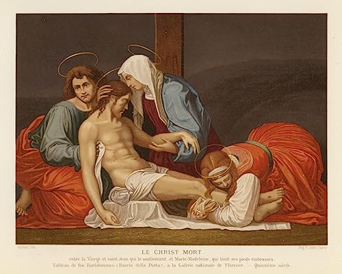 Lienzo de Fra Bartolommeo el Descendimiento: cuadro clásico de 60x90cm para decorar el salón