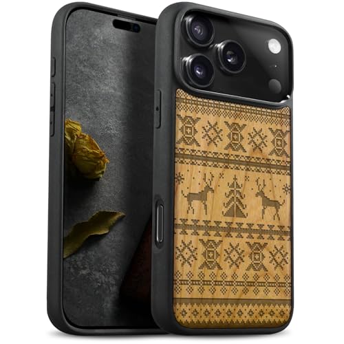 Coque iPhone 17 Pro Magsafe bois cerf cadeau de Noël idéal Carveit