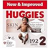 Huggies Size 2 Diapers, Skin Essentials Baby Diapers, Size 2 (12-18 lbs), 192 Count (3 Packs of 64), Packaging May Vary