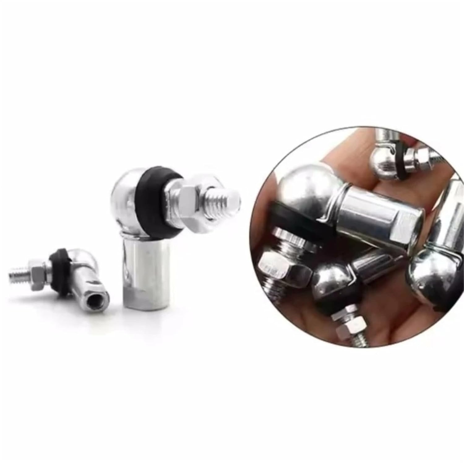 10pcs M5 M6 M8 M10 M12 Angle Ball Joint SQP5S SQP6S SQP8S SQP10S SQP12S Rod Ends with Stud(M8x1.25,Left Thread)