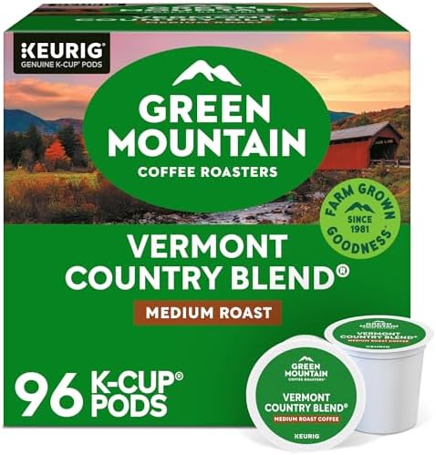 Green Mountain Coffee Roasters Vermont Country Blend, Single-Serve Coffee K-Cup Pods, Medium Roast, 96 Count