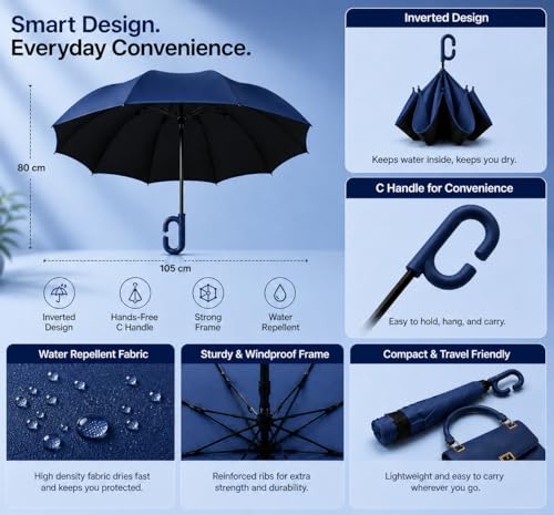 Image of Umbrella for Women | Umbrellas for Men | UV Coated 3 Fold Umbrella for Rain with Auto Open and Close Small Folding Travel-Foldable Windshield